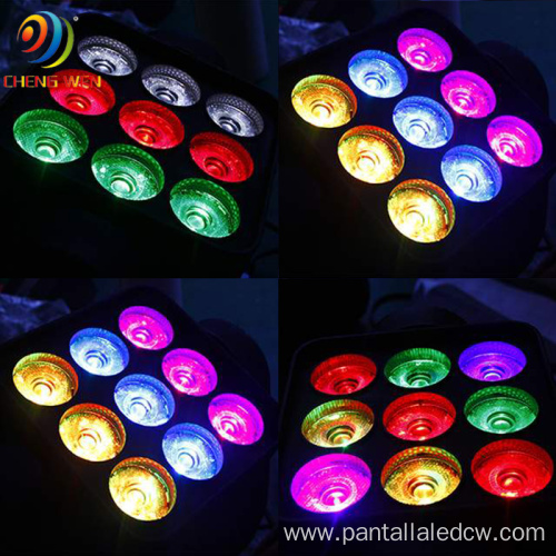 Disco Lights 9 PCS*12W 4in1 LED Moving Matrix